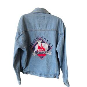 Most Wanted Vintage American Royal BBQ Graphic Jean Jacket Size L